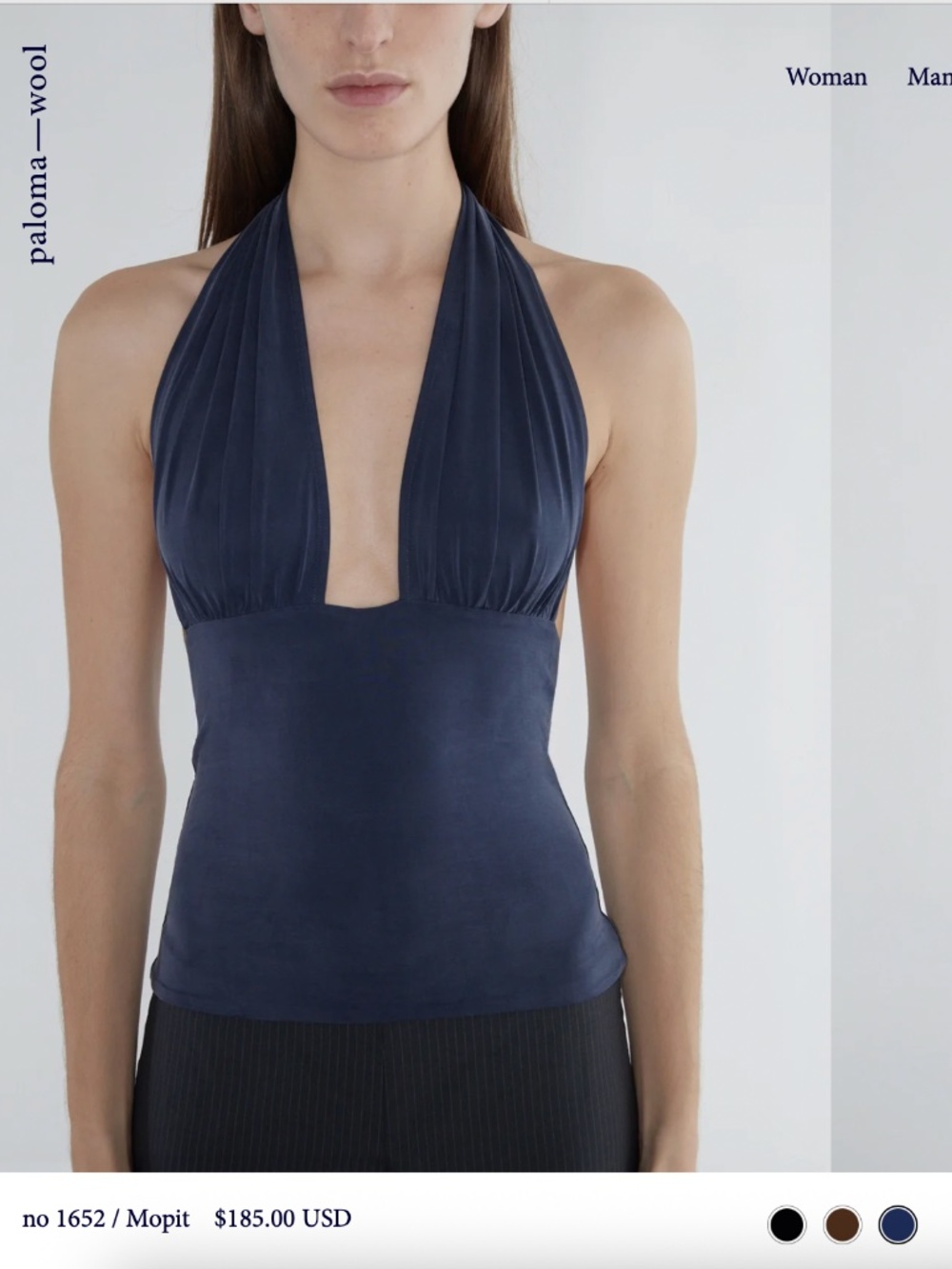 Paloma wool navy halter top